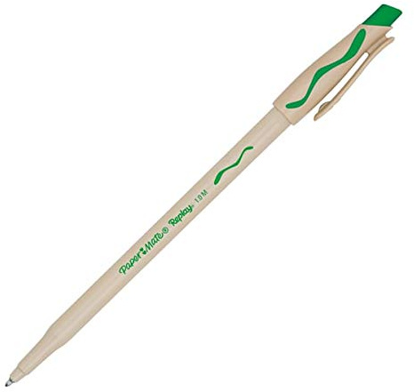 Replay Erasable Ballpoint Pen - Green - 1.0mm Tip - Papermate