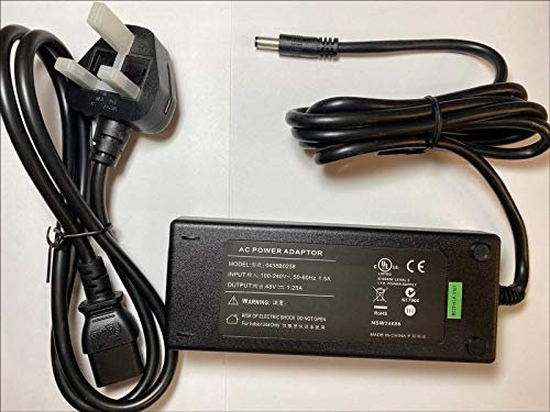 48V AC Adaptor Power Supply for Polycom VVX 411 HD Business Media IP Desk Phone