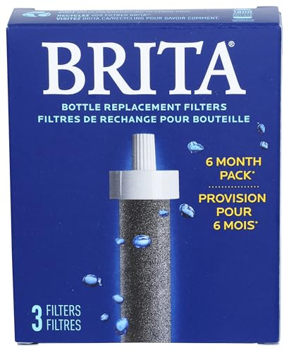 BRITA Filtros de repuesto para botellas de agua, sin BPA, 3 unidades