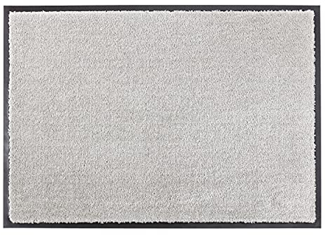 Schöner Wohnen Kollektion Fußmatte innen - Schmutzfangmatte 67 x 100 cm Grau - rutschfeste Sauberlaufmatte strapazierfähig - Fussmatte Haustür - Türmatte waschbar bei 30°C