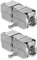 kwmobile 2X Netzwerkkabel Verbinder STP - werkzeugfrei feldkonfektionierbar - Cat 6A Kabelverbinder Verbindungsmodul - LAN-Kabel Verlängerung