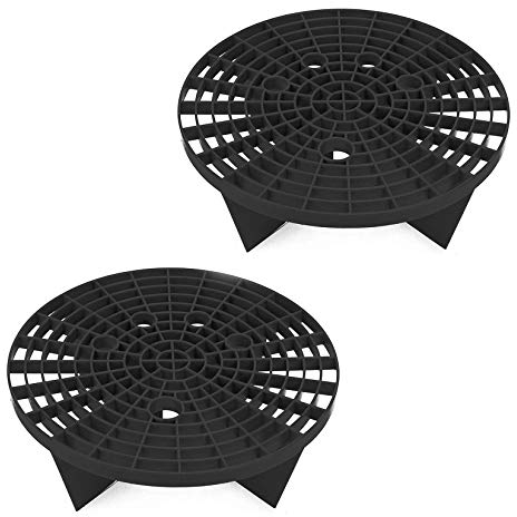 Kit de Limpieza de Lavado de Autos, 2 Unidades, Protectores de Cubo de plástico, Kits de Lavado de vehículos, Tabla de Lavado, Cubo de eliminación de Suciedad (Negro, 23 cm)