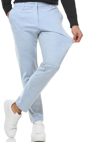 Indicode Herren Rodekro Performance Pants | Chinohose Herrenhose Super Stretch Stoffhose Bequeme Business Hose für Männer Sky Way, 36/30
