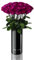 EG EMMIE GRAY Classic Vase Set | 15 | Long Stem Infinity Rosen inklusive schwarzer Glasvase - Luxuriöser Rosenstrauß aus echten Premiumrosen, die 1-3 Jahre haltbar (Velvet Plum)