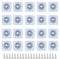 20 Pieces Rubber Feet Protectors, Square Rubber Feet for Furniture Grippers for Wooden Floor, Screw in Anti-slip Pads Clear