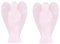 Beufee 2 pièces Ange Poche Pierre, Quartz Rose Anges Figurines Quartz Rose Naturel Ange Gardien Mini Ange Statue de guérison
