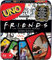 Mattel Games Uno Friends Juego de cartas en caja de almacenamiento, coleccionables inspirados en la serie de TV
