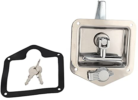 Wanjorlay Kit de Clés de Boîte à Outils de Serrure de Poignée en de T en Acier Inoxydable Se Pliant pour Coffret Électrique de Boîte à Outils de Remorque de Camion