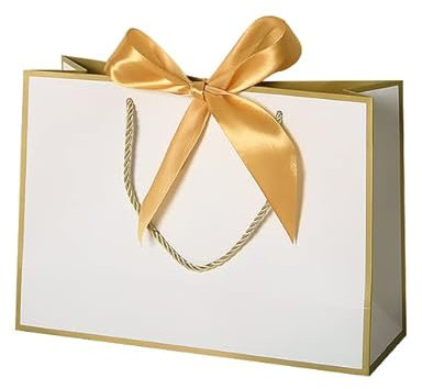 Joli sac cadeau kraft rose boîte cadeau dorée pour pyjamas vêtements livres emballage poignée dorée sacs de boîte en papier sac cadeau en papier kraft-Gold Line,10pcs,L 35 x H 30 x W11cm