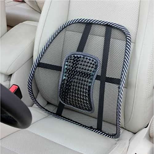 Terryshop74 Supporto Lombare Cuscino Lombare Supporto Schienale Ergonomico Cuscino per Sedia Ufficio Auto Divano Sedie, con Cinturino Elastico, Regolabili, Allevia e previene il Mal di Schiena, Nero