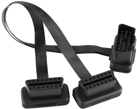 TKSE OBD2 Diagnosekabel, Auto 16 poliger OBDII Verlängerungskabel Splitter, 2 in 1 konvertiertes Diagnose Kabel Anschlussadapter Für Die Meisten Autos Mit OBD2-Adapter(30cm)