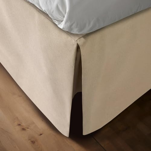 10XDIEZ Cubre Canapé de Cama, Loneta Lisa - Cama 150cm, Sun Beige | En 60% algodón y 40% poliéster, color sun beige, tamaño cama 150cm, para vestir el somier con Faldón de 30 cm