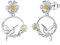 Kolibri Ohrringe für Frauen Sterling Silber Vogel Daisy Blume Dangle Drop Ohrringe Schmuck Geschenke (Huggie)