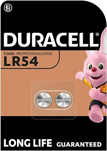 2X Duracell LR54 (1 Blister Da 2 batterie) 2 Pile (LR1130/V10GA/189/191)