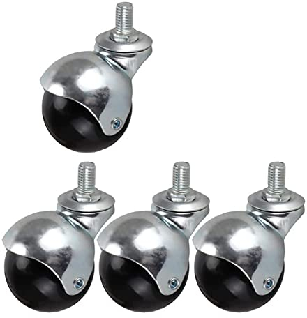 Bürorollen Rollen 2 Zoll sphärisches Nylon-Möbellenkrad 1,5 Zoll 8/10 mm Spiralstumm-Lenkrollen (2 Zoll 10 mm)