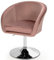 HOMASIS Barhocker mit Rückenlehne & Armlehne, höhenverstellbarer und 360° drehbarer Barstuhl, Polsterstuhl aus Samt, Esszimmerstuhl für Küche, Esszimmer, Wohnzimmer, 61 x 52 x 72-86 cm (Rosa)