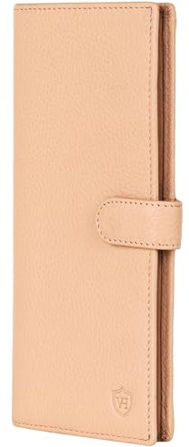 VON HEESEN Leder Geldbörse mit RFID-Schutz - Portemonnaie für Damen & Herren aus echtem Leder - Wallet mit Münzfach - Geldbeutel für Frauen und Männer in Rose
