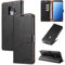STAWLKA Case for Samsung Galaxy S9 Plus, Premium PU Leather Flip Magnetic Buckle Wallet Case Kickstand Blocking RFID Shockproof Protective Phone Cover for Samsung Galaxy S9 Plus - Black