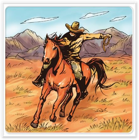 GLOBLELAND Pferd Reiten Cowboy Klare Stempel Für DIY Scrapbooking Western Landschaft Silikon Klare Stempel Siegel Transparente Stempel Für Kartenherstellung Fotoalbum Tagebuch Heimdekoration