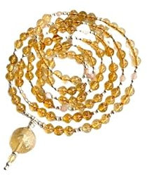 WORLD WIDE GEMS citrine,rose quartz Stone Mala Beads, 108 Mala Necklace, Knotted Mala, WWG Necklace, Yoga Jewelry Meditation Beads Spiritual Jewelry Boho Jewelry