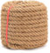 frtzal Jute Rope (30mm X 50ft), 30mm Thick Twisted Manila Ropes,Tug of War Rope, Natural Heavy Duty Hemp Rope for Swing Bed, Crafts, Railing, Tug of War, Home Decorating (50ft, 30mm)