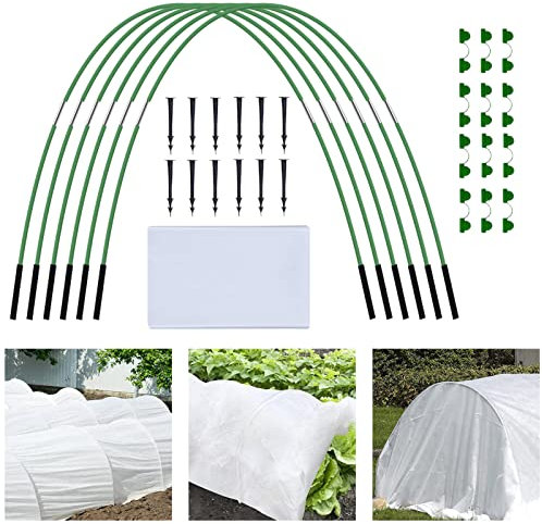 CENMOO Greenhouse Grow Tunnel, Tyre House Greenhouse | Support Tyres for Greenhouse Growing | Garden Support Frame for Fruit Trees, Citrus Fruits and Shrubs, Flowers, Grasses to Protect Against Birds