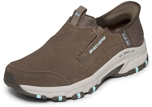 Skechers Women's Hillcrest Sunapee Hands Free Slip-In Loafers, Dark/Taupe, 7 Wide