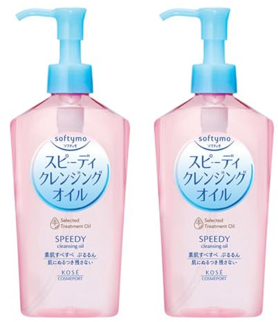 KOSE Softymo Speedy Makeup Remover Cleansing Oil 240ml (Pack of 2)