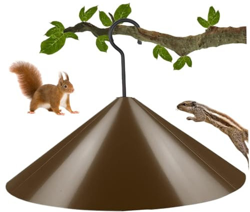 Schaffer für den Vogelhändler, Stange, Eichhörnchen Schaffer 19 '' Dia Plastik Vogelfutterhäuschen Eichhörnchen -Wache mit Hakenhaufen Eichhörnchen Leitblechen für Vogelhäuschen, Gartenhof Rasen, Bra