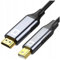 Co2 Cable Mini DisplayPort DP a HDMI 2.0 4K/60Hz, 2K/240Hz, Full HD, HDR dinámico DSC 3D HDCP 2.2 FEC, Plug & Play, 18 Gbps, Adaptador unidireccional, Aluminio gris espacial (2m)