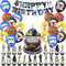46 Pcs Wars Decoration Anniversaire, Ballons de Fête Wars, Gateau Décorations Wars, Cake Topper Star, Happy Birthday Gâteau Topper Wars, Wars Fournitures de Fête pour Garçon Fille