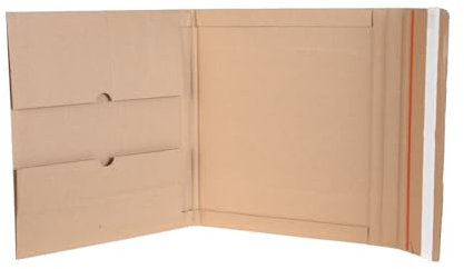 Paxit - Versandkarton für Vinyl Schallplatten, 30 Stück Set, Karton für Schallplatten, Verpackungskartons - 388x330x30 mm