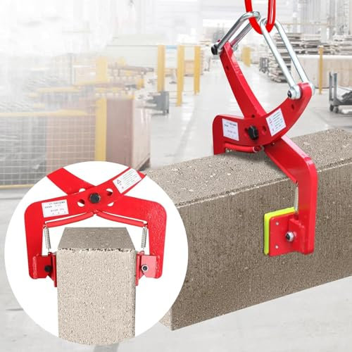 Bordsteinzange Hebeklemme für Stein, Ziegel, Steinplatten, Klemme Zum Heben und Tragen von Granitplatten, Scherenklemme, Hebewerkzeug, Versetzte Zange für Den Transport von Gebäuden(L (Opening 10-30