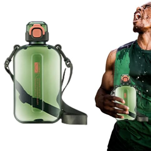 Borraccia Trasparente - Bottiglie D'acqua Sportive Da 750 Ml, Borraccia Portatile Per Fitness | Borraccia Sportiva Con Spallacci, Borraccia Da Escursionismo Per Fitness Sportivo All'aria Aperta, (4x2x