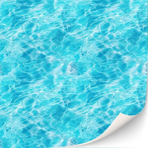 3 Blatt Selbstklebende Dekorfolie für Puppenhäuser und Modellbau Maßstab 1:12 bis 1:18 (Wasseroberfläche)
