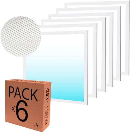 Nova Electricity Plafón LED Techo 60x60 40W Luz Fría 6500K – Focos LED Interior para Cocina y Salón – Plafones para Techo LED con Ahorro Energético, UGR<19