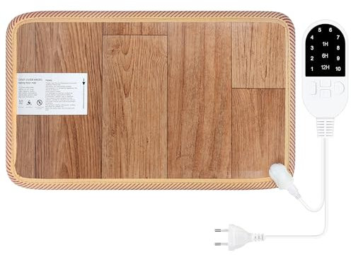 Everkeen Beheizte Bodenmatte für Fuß Elektrisch Beheizte Fußwärmer Füße Heizmatte Fussboden für Haus Büro