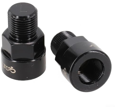 Lastdaytime Pedaladapter, Fahrrad-Umbausatz, Aluminium-Adapter, passend für 9/16-Zoll-Kurbeln und 1/2-Zoll-Pedale, einfach zu bedienen, sichere Passform, schwarz