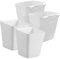 4pcs Hanging Basket Set Go Carts Bins Cup Holder Storage Basket Trash Bin Shopping Trolley - Dots Seat Cargo Storage Hanging Basket Cart Hanging Holder Waste Basket White Plastic ABOOFAN