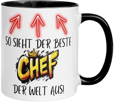 Chef Tasse Geschenk mit Spruch | So sieht der beste Chef der Welt aus | Lustige Tasse Chef Büro Arbeit | Geschenk Teamleiter Vorgesetzter Chefgeschenk