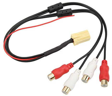 4 -Kabel -Mini -ISO 6Pin Audio -Leitung Bluetooth -Ersatz für Seat -Auto -Stereo -Kabel -ABS -Material -Plug -and -Play -Line -Out -Adapter, der für Preamp und Subwoofer geeignet