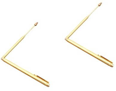 VILLCASE 2 Pièces Baguette de Radiesthésie Cuivre Pliable Outil Durable de Divination Portable pour Localiser les Sources Eau