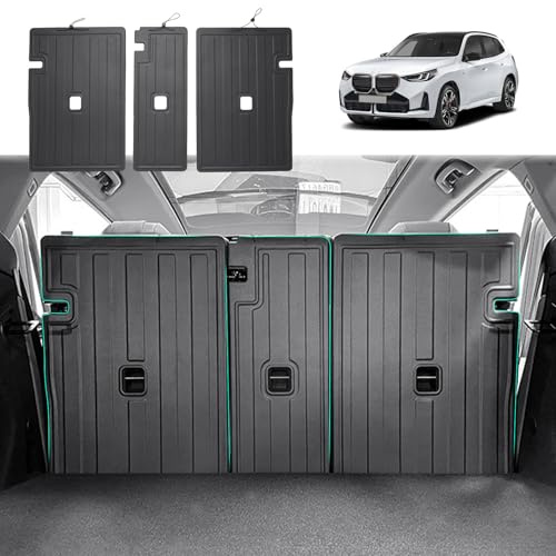 [3 pzs] GAFAT Compatibles con BMW X3 G45 2025 2026 Alfombrillas Maletero Protectoras Asientos Traseros, Fácil de Plegar, X3 2025 Alfombras TPE Todo Tipo de Clima Escaneo 3D Original, X3 G45 Accesorios