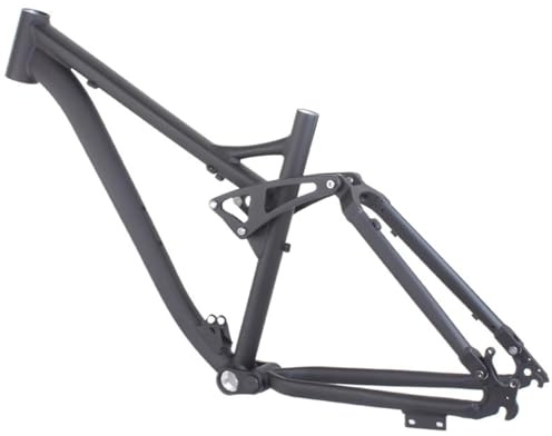 QUYCOIU 26-tums Mountainbike-ram Fjädringsram I Aluminiumlegering Softtail-fjädrad Ram Skivbromsar Inre Bredd 135 Mm B.B 68x34 Mm(Schwarz)