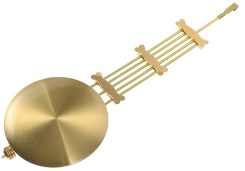 Goldfarbener Pendelersatz aus Aluminiumlegierung für Wanduhr Selbstgemacht | Ersatzteil für Wanduhren, Leicht und Stabil, Präzise Zeitmessung, Passend für Bastler und Liebhaber