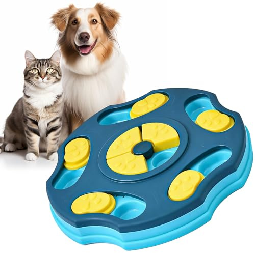 Jeu Intelligence Chien, Jouets puzzle pour éducation et alimentation ludique des chiens, Gamelle Puzzle Interactive pour Chiens, Jouet Interactif Antidérapant pour Animaux, Gamelle Puzzle Anti-glouton
