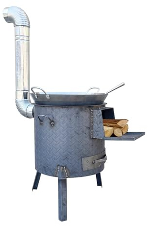 Tragbarer Holzofen – Verstellbare Topfringe für verschiedene Kochgeschirr – Outdoor-Holzofen für Camping, Überleben und Notfallkochen