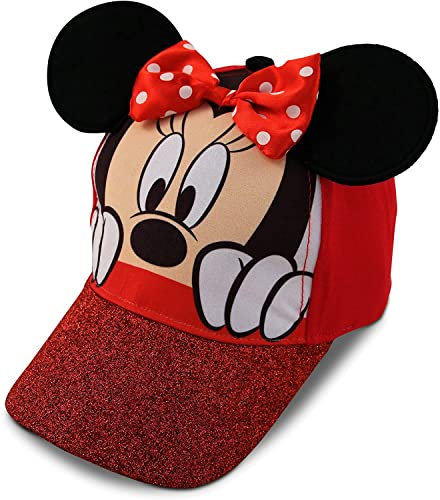 Disney Mädchen Minnie Mouse Charakter Baumwolle Baseball Cap Kleine Mädchen - Alter 4-7 - 53CM rot