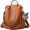 Barwell Women Backpack Ladies Rucksack Waterproof Nylon School bags Anti-theft Dayback Shoulder Bags, Brown