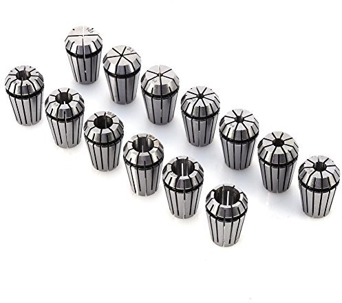 13Pcs 1-13mm ER20 Spring Router Collet Set for CNC Workholding Engraving Machine & Milling Lathe Tool